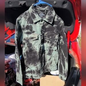 Victorious Distressed Boyfriend fit tye-dyed denim jacket